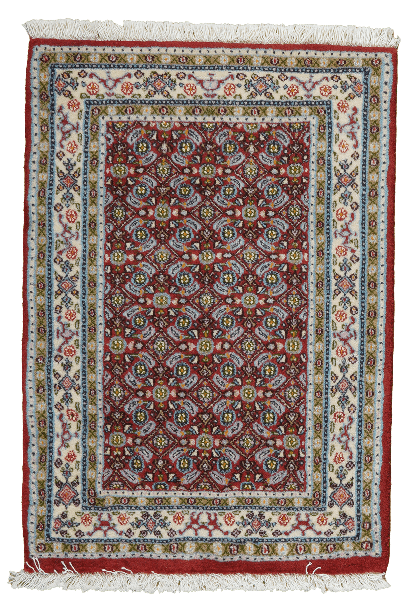 Moud Mahi — Hand-knotted, 61x88 cm, Red, 100% Virgin Wool | Main view