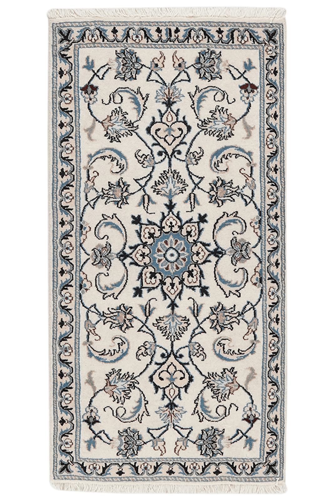Nain 12La — Hand-knotted, 69x136 cm, Beige, 100% Virgin Wool | Main view