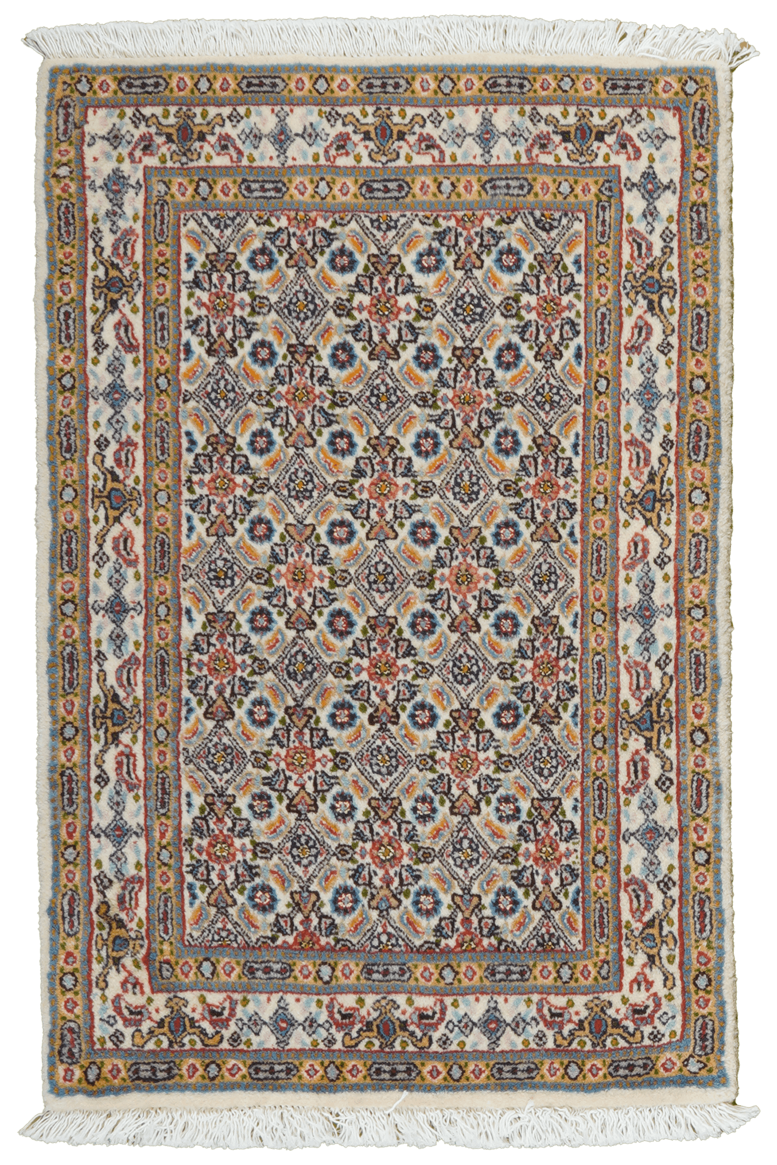 Moud Mahi — Hand-knotted, 58x89 cm, Beige, 100% Virgin Wool | Main view