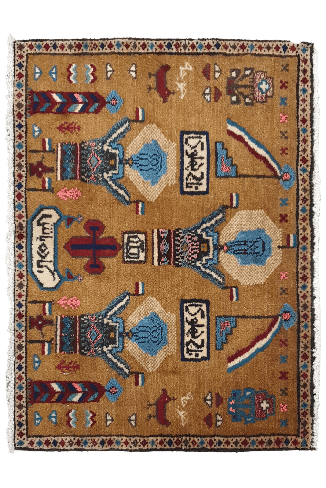 Belutch — Hand-knotted, 68x51 cm, Brown, 100% Virgin Wool | Main view