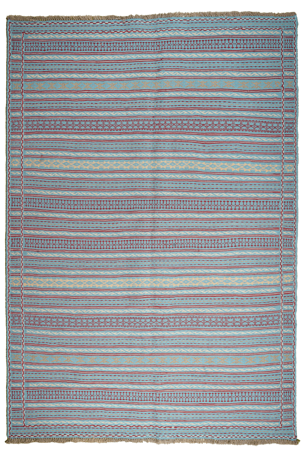 Kelim Kordi — Handmade, 171x248 cm, Blue, 100% Virgin Wool | Main view