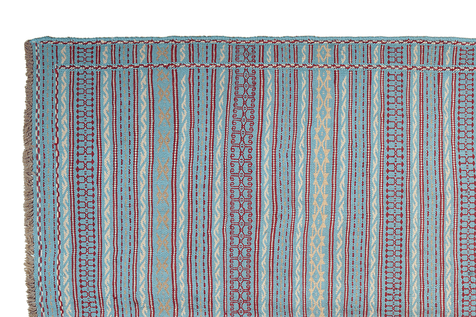 Kelim Kordi — Handmade, 171x248 cm, Blue, 100% Virgin Wool | View 3
