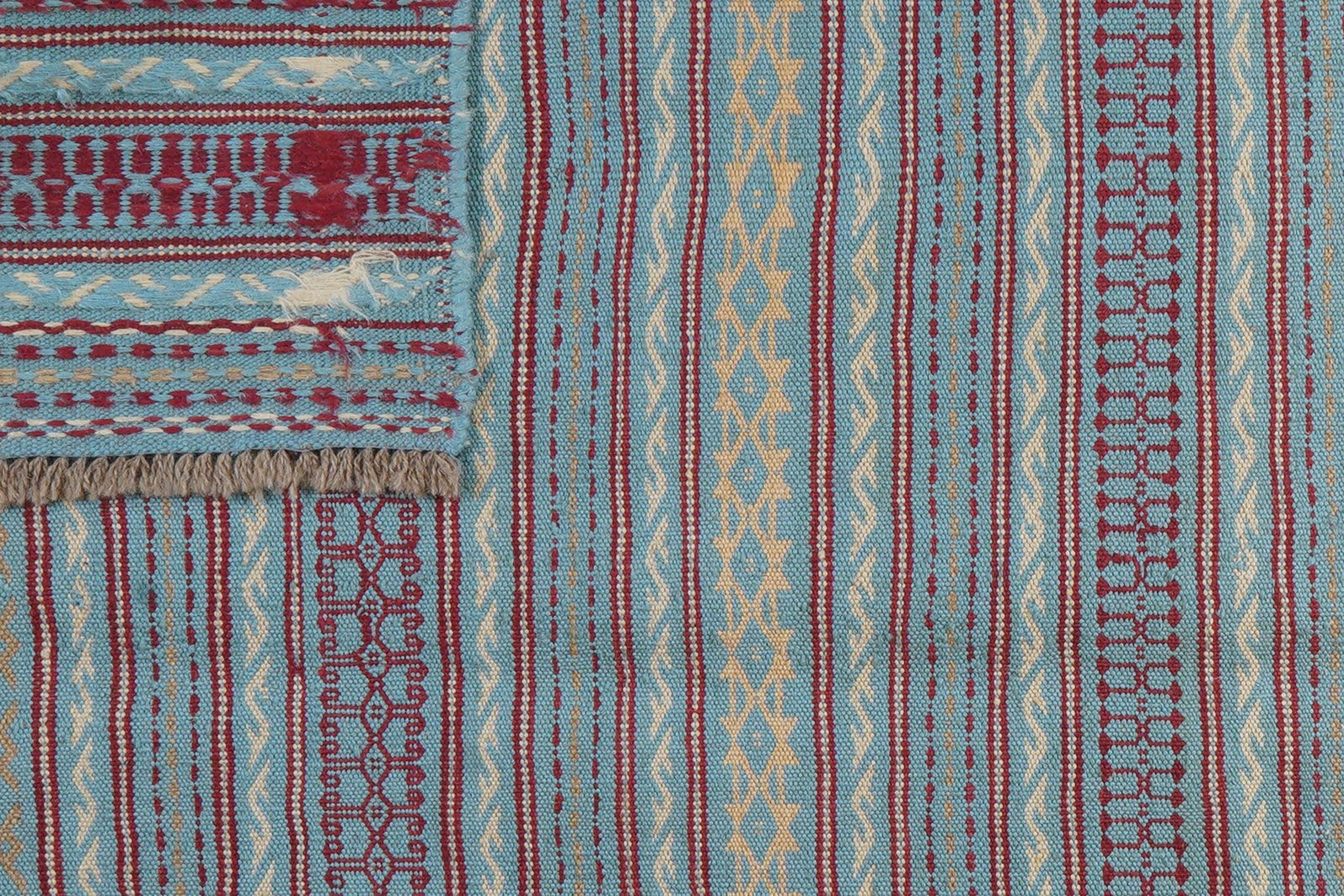 Kelim Kordi — Handmade, 171x248 cm, Blue, 100% Virgin Wool | View 7