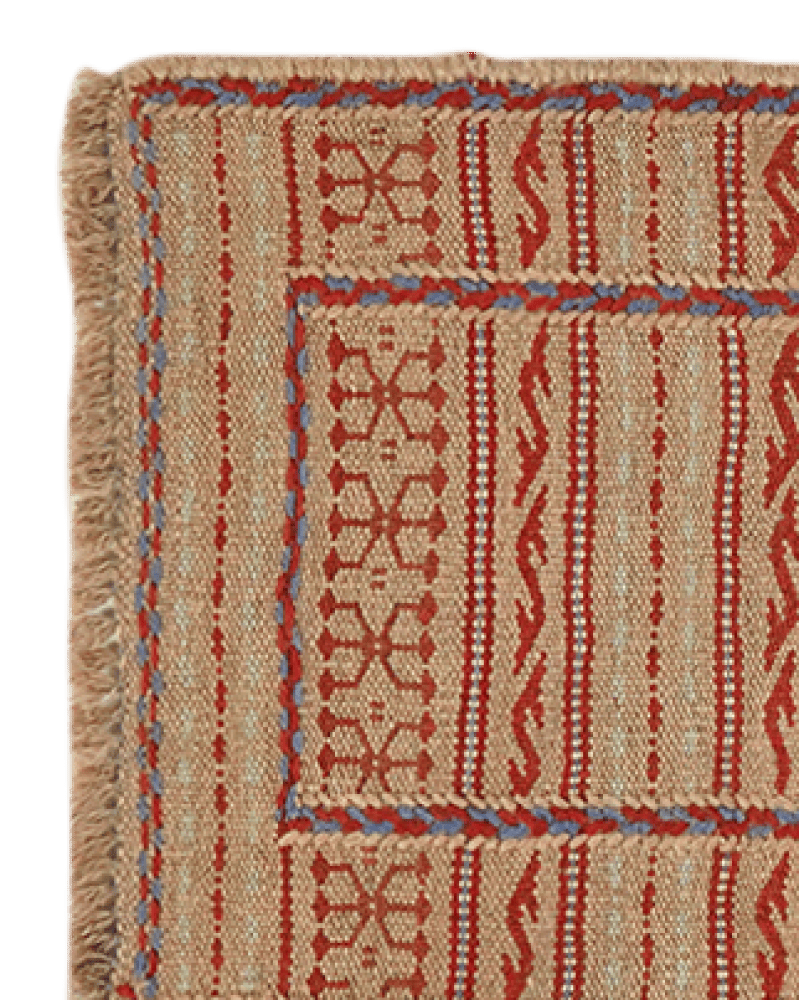 Kelim Kordi — Handmade, 41x64 cm, Beige, 100% Virgin Wool | View 3