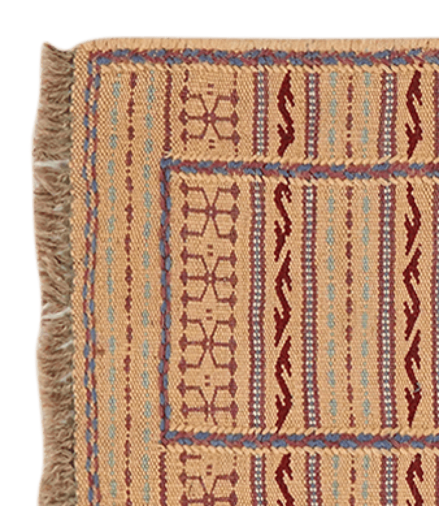 Kelim Kordi — Handmade, 42x63 cm, Beige, 100% Virgin Wool | View 3