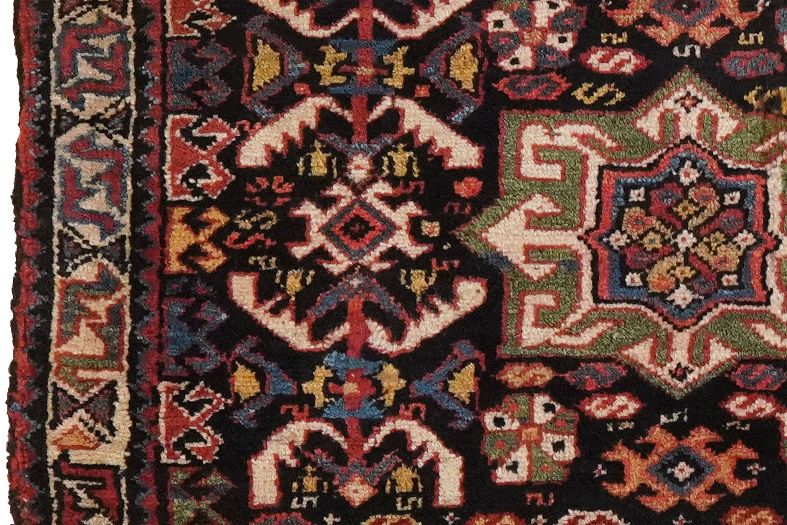 Veramin — Hand-knotted, 58x78 cm, Blue, 100% Virgin Wool | View 3