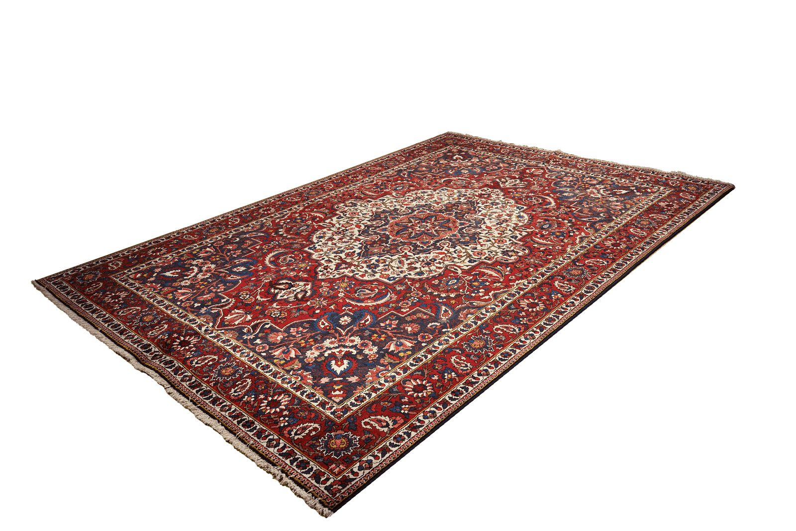 Bakhtiar — Hand-knotted, 213x310 cm, Red, 100% Virgin Wool | View 4