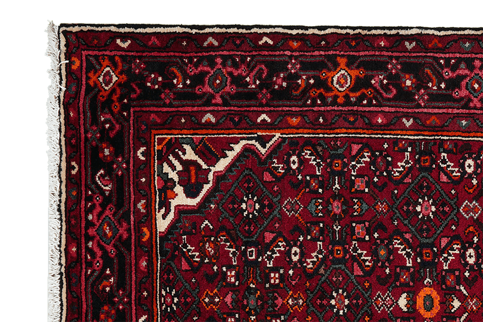 Hosseinabad — Hand-knotted, 161x215 cm, Red, 100% Virgin Wool | View 3
