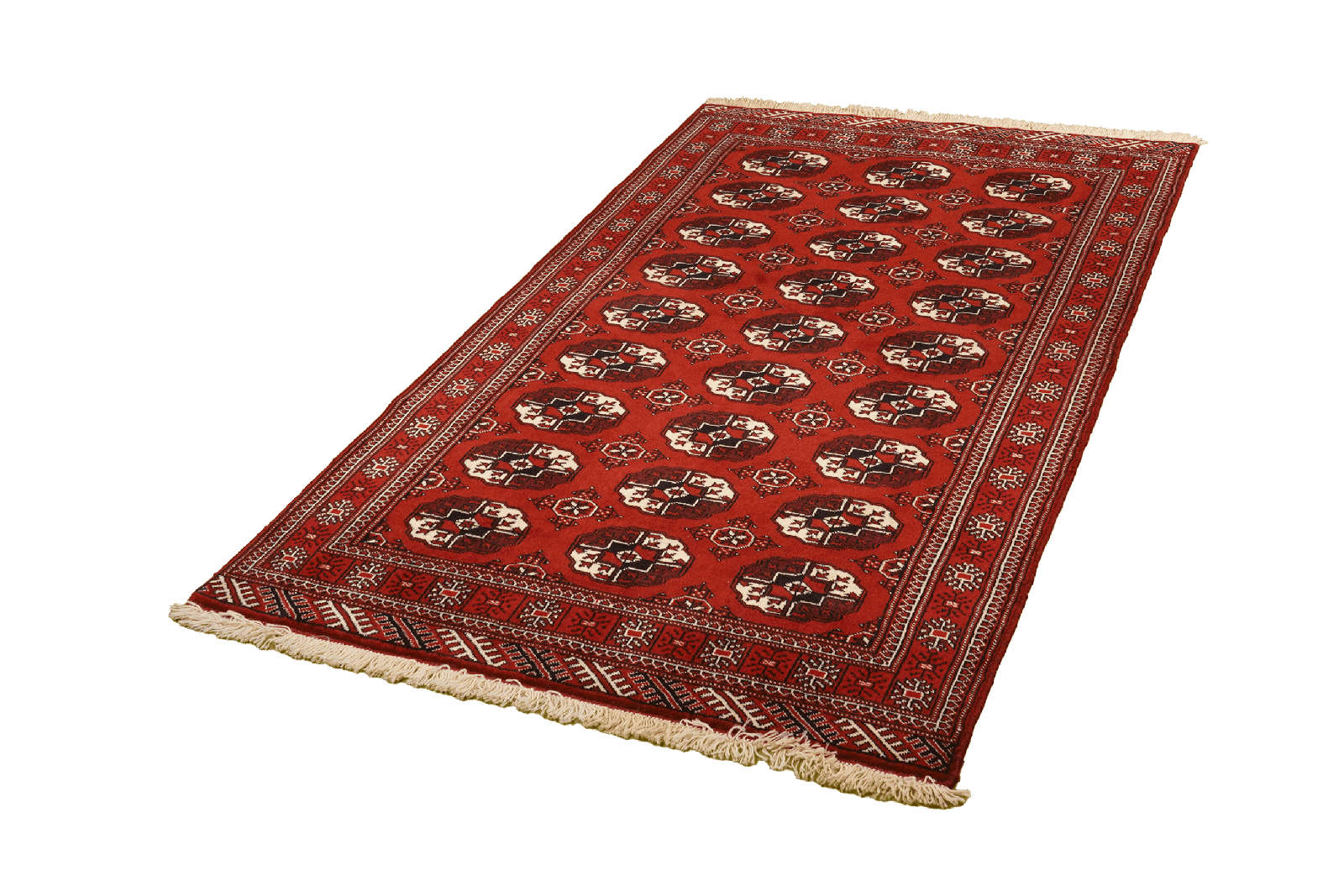 Turkman — Hand-knotted, 107x178 cm, Red, 100% Virgin Wool | View 4
