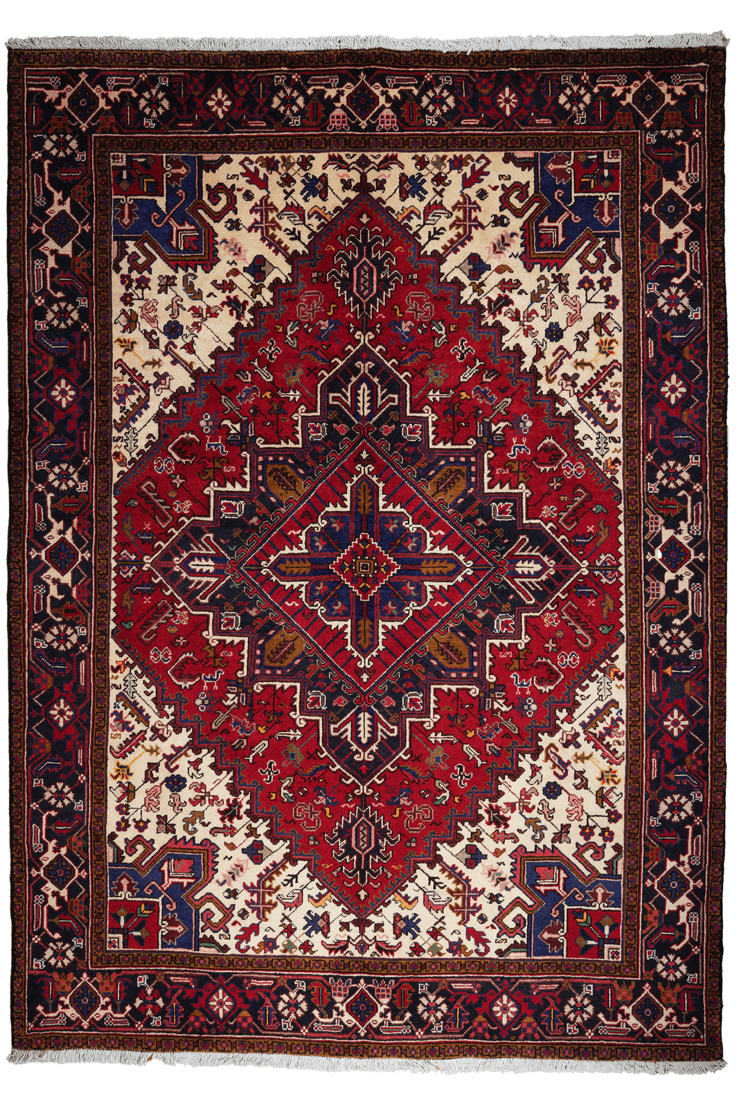 Mehrewan — Hand-knotted, 204x288 cm, Red, 100% Virgin Wool | Main view