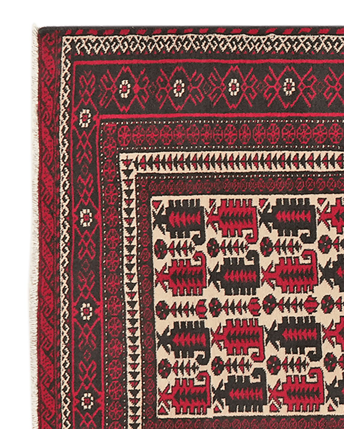 Belutch — Hand-knotted, 99x177 cm, Beige, 100% Virgin Wool | View 3