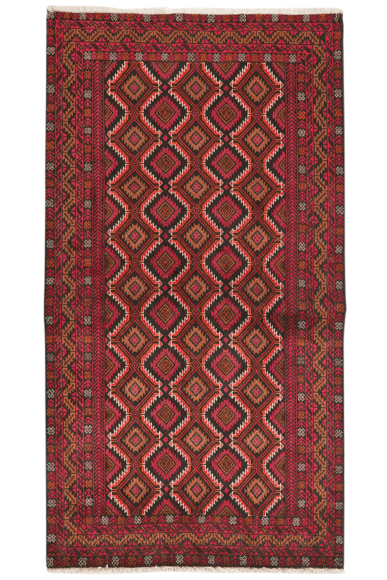 Belutch — Hand-knotted, 99x180 cm, Multicolor, 100% Virgin Wool | Main view