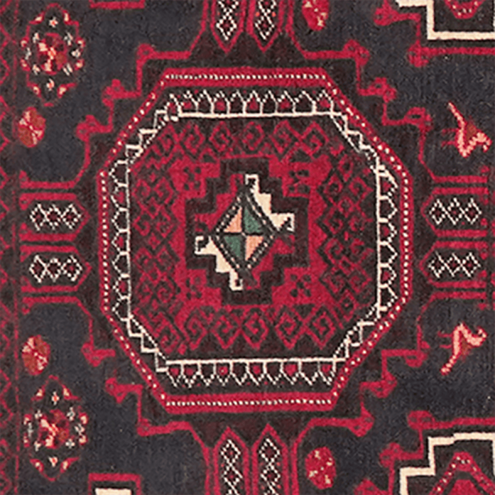 Belutch — Hand-knotted, 100x173 cm, Blue, 100% Virgin Wool | View 4