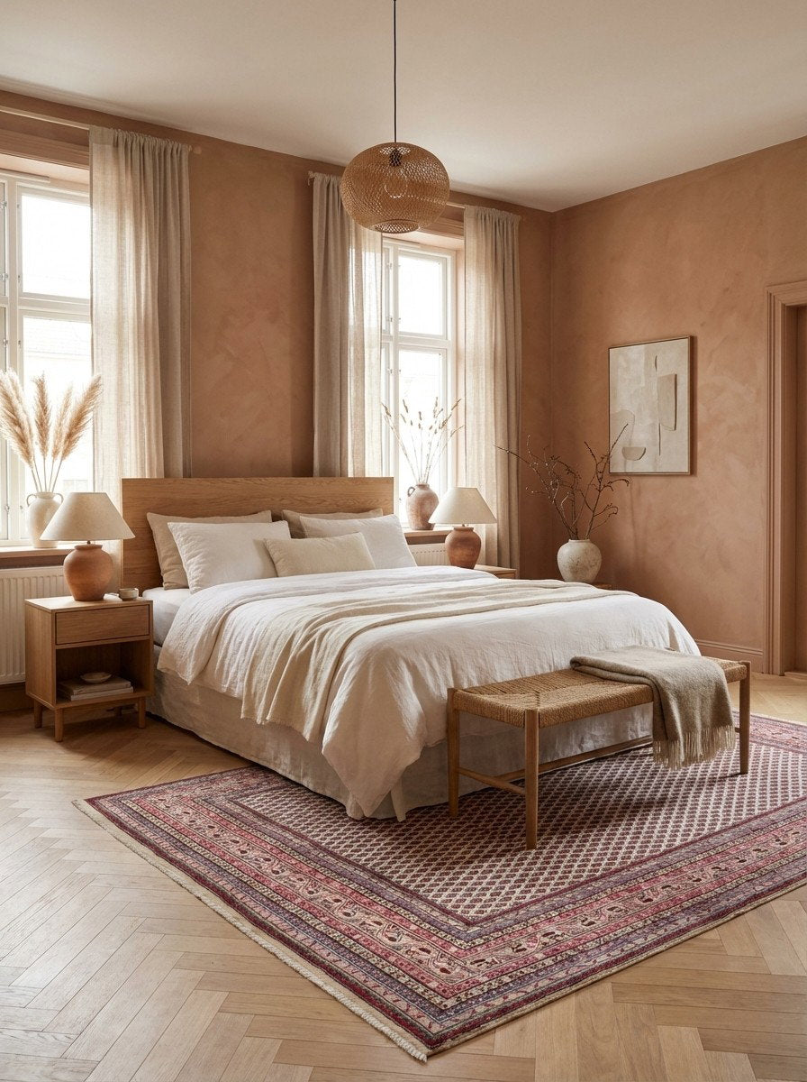 Sarough — Handgefertigt, 324x222 cm, Beige, 100% Virgin Wool | Detail view