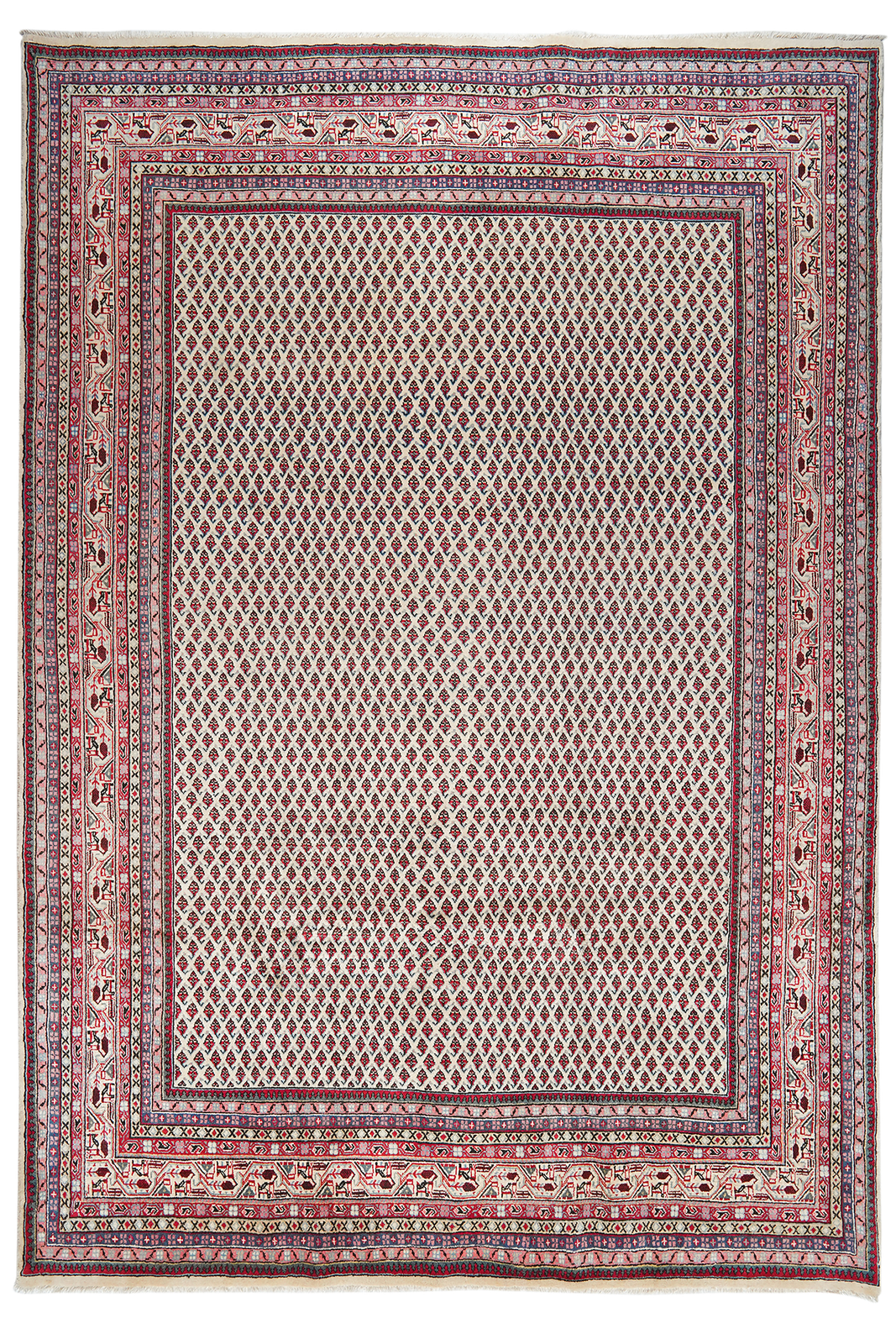 Sarough — Hand-knotted, 222x324 cm, Beige, 100% Virgin Wool | Main view