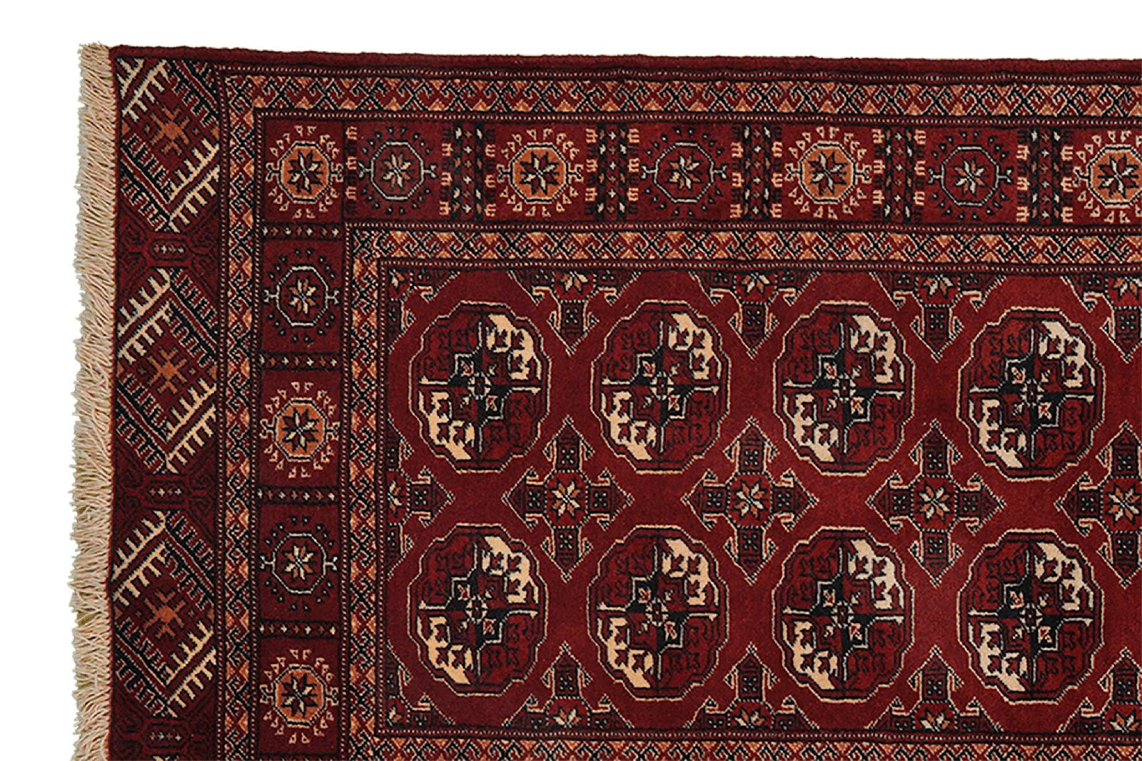 Turkman — Hand-knotted, 87x277 cm, Red, 100% Virgin Wool | View 3