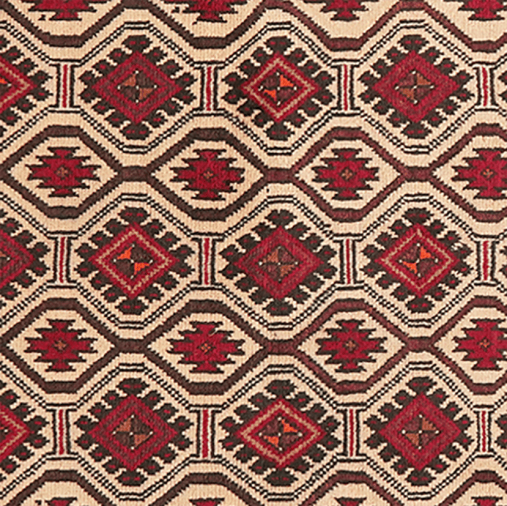 Belutch — Hand-knotted, 99x191 cm, Beige, 100% Virgin Wool | View 4