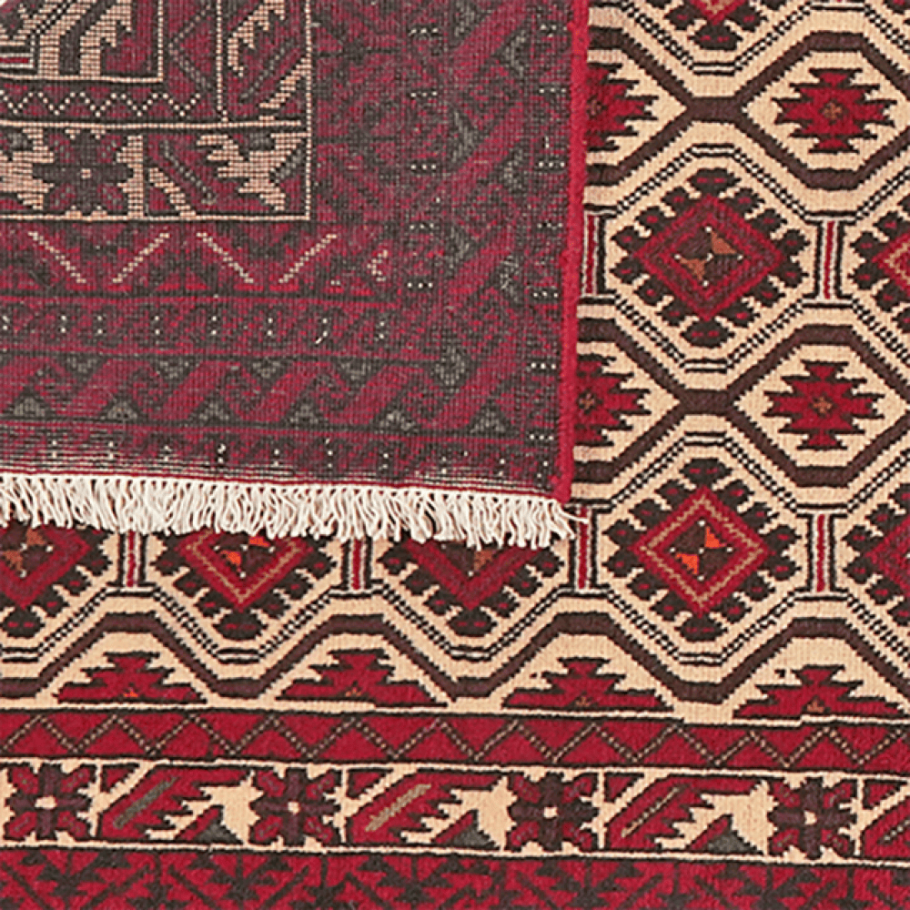 Belutch — Hand-knotted, 99x191 cm, Beige, 100% Virgin Wool | View 6