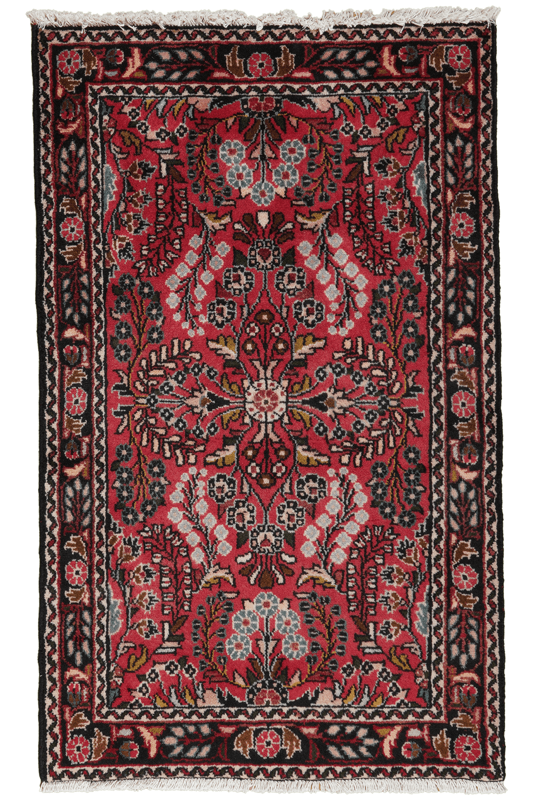 Dardjazin — Hand-knotted, 79x130 cm, Red, 100% Virgin Wool | Main view