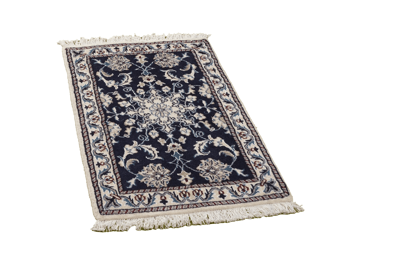 Nain 12La — Hand-knotted, 57x90 cm, Blue, 100% Virgin Wool | View 4