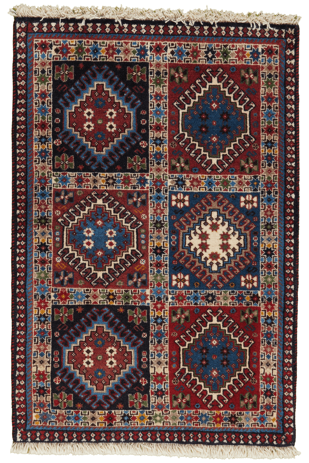 Yalameh — Hand-knotted, 63x93 cm, Multicolor, 100% Virgin Wool | Main view