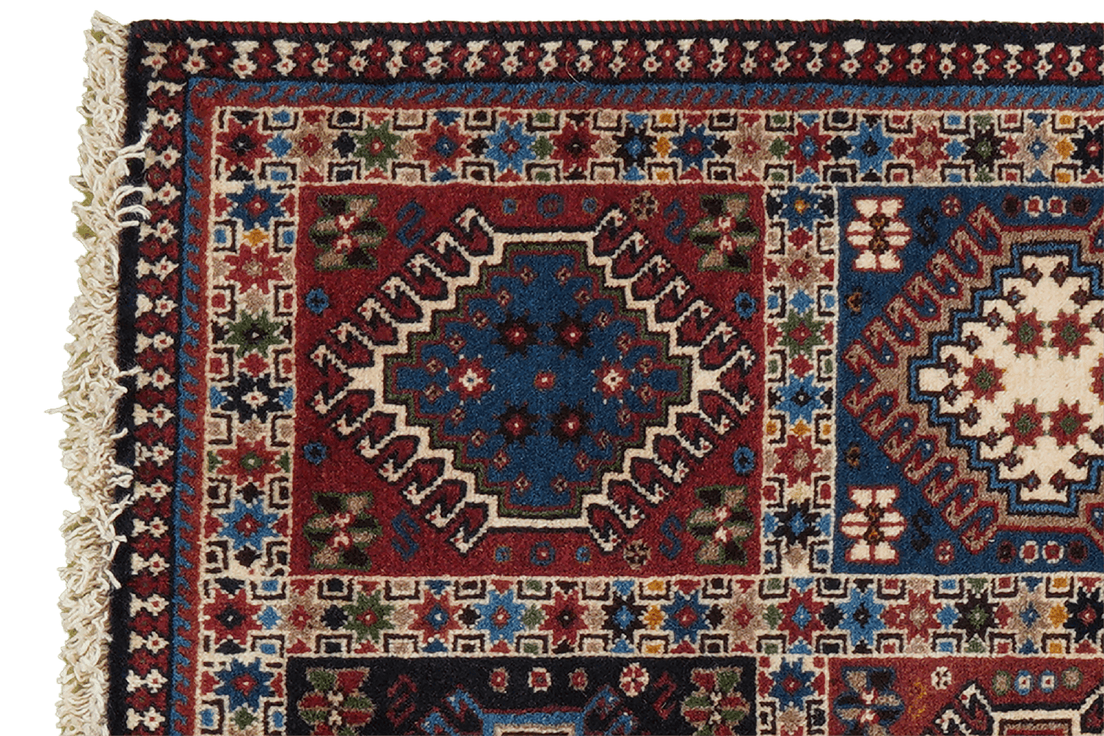 Yalameh — Hand-knotted, 63x93 cm, Multicolor, 100% Virgin Wool | View 3