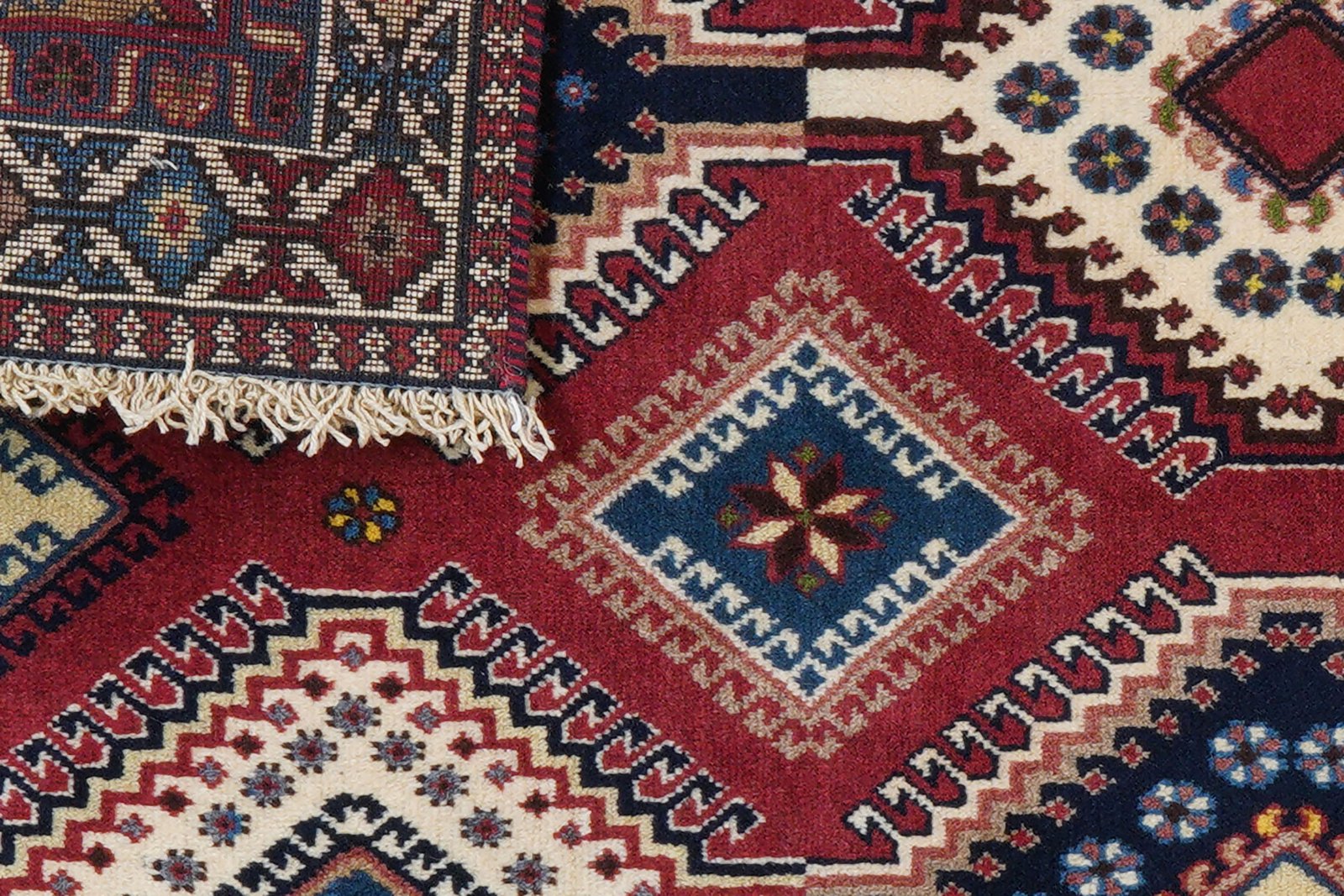 Yalameh — Hand-knotted, 101x147 cm, Red, 100% Virgin Wool | View 8