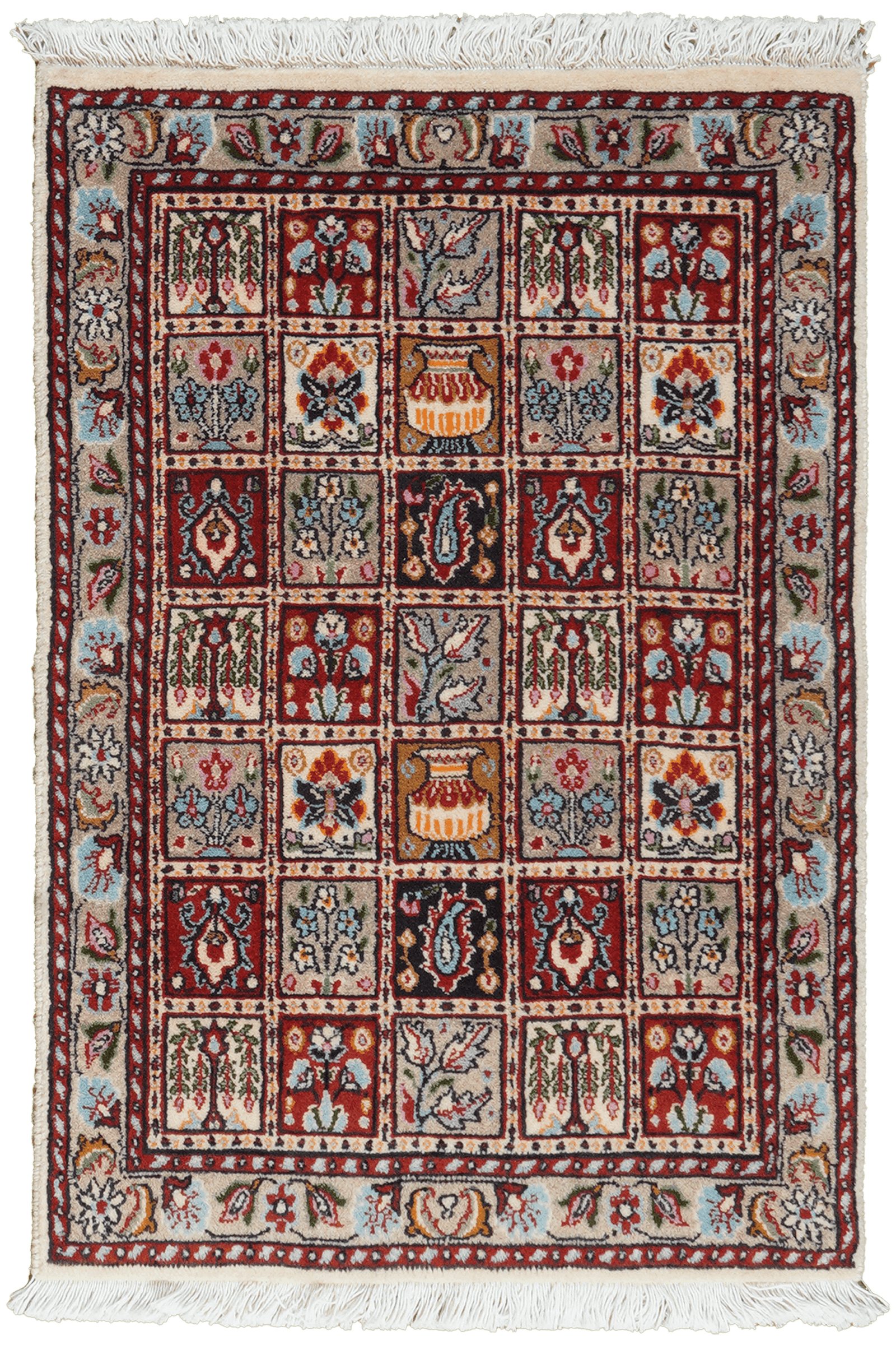 Moud Felder — Hand-knotted, 59x86 cm, Multicolor, 100% Virgin Wool | Main view