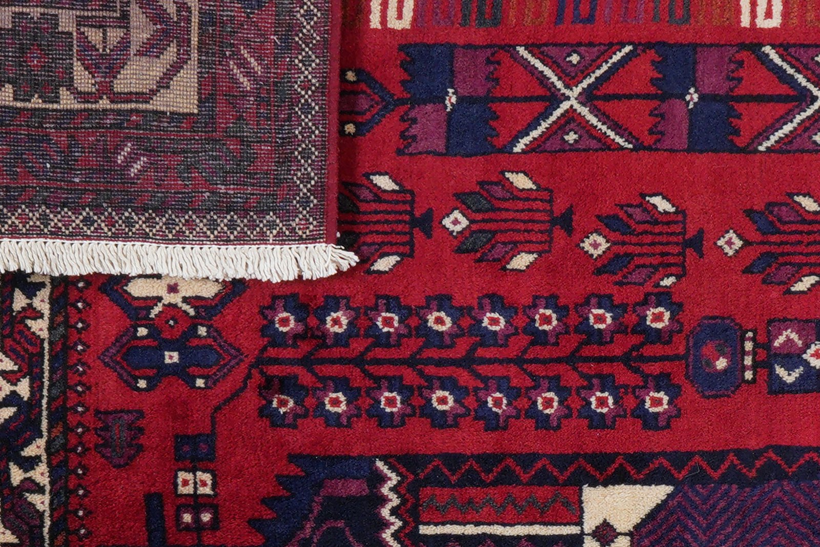 Afshar — Hand-knotted, 157x230 cm, Red, 100% Virgin Wool | View 8