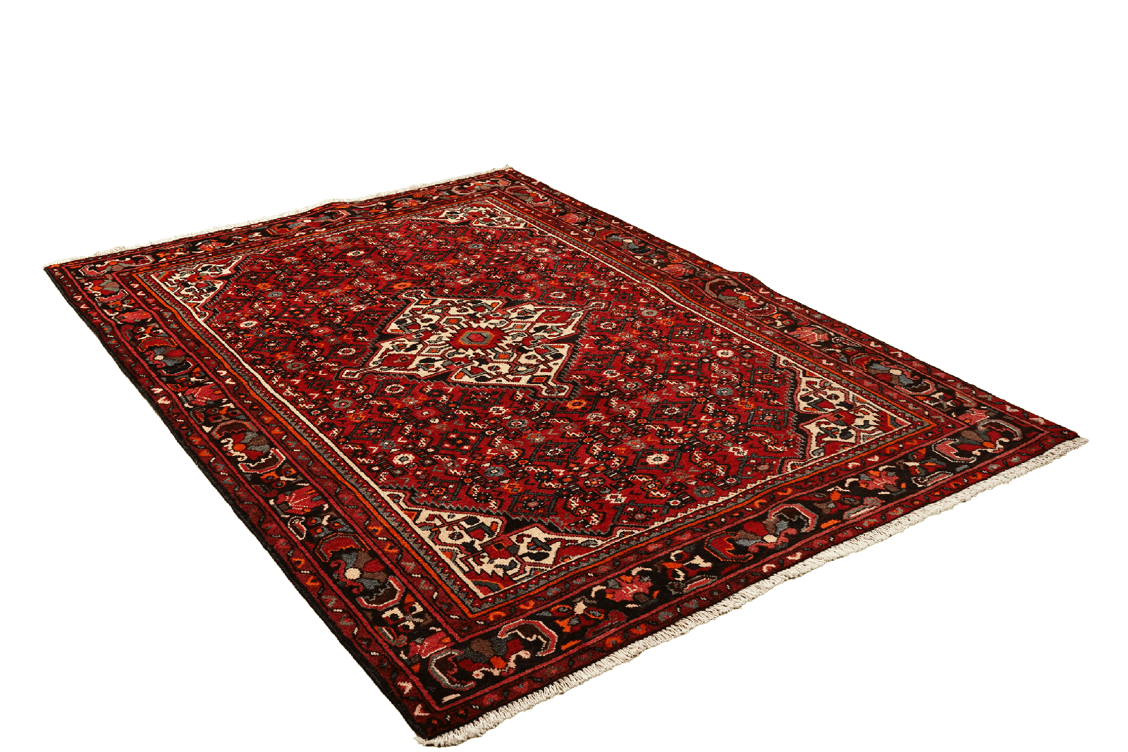 Hosseinabad — Hand-knotted, 167x216 cm, Red, 100% Virgin Wool | View 4