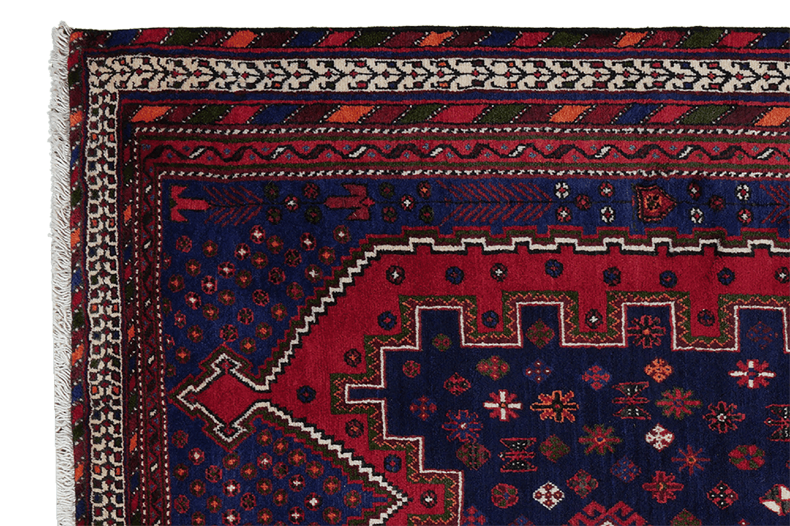 Afshar — Hand-knotted, 160x225 cm, Red, 100% Virgin Wool | View 3