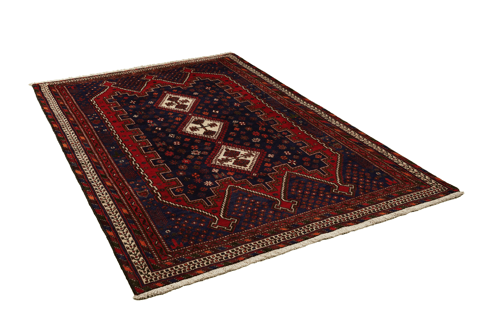 Afshar — Hand-knotted, 160x225 cm, Red, 100% Virgin Wool | View 4