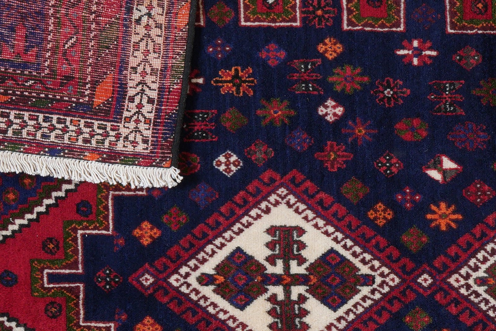 Afshar — Hand-knotted, 160x225 cm, Red, 100% Virgin Wool | View 8