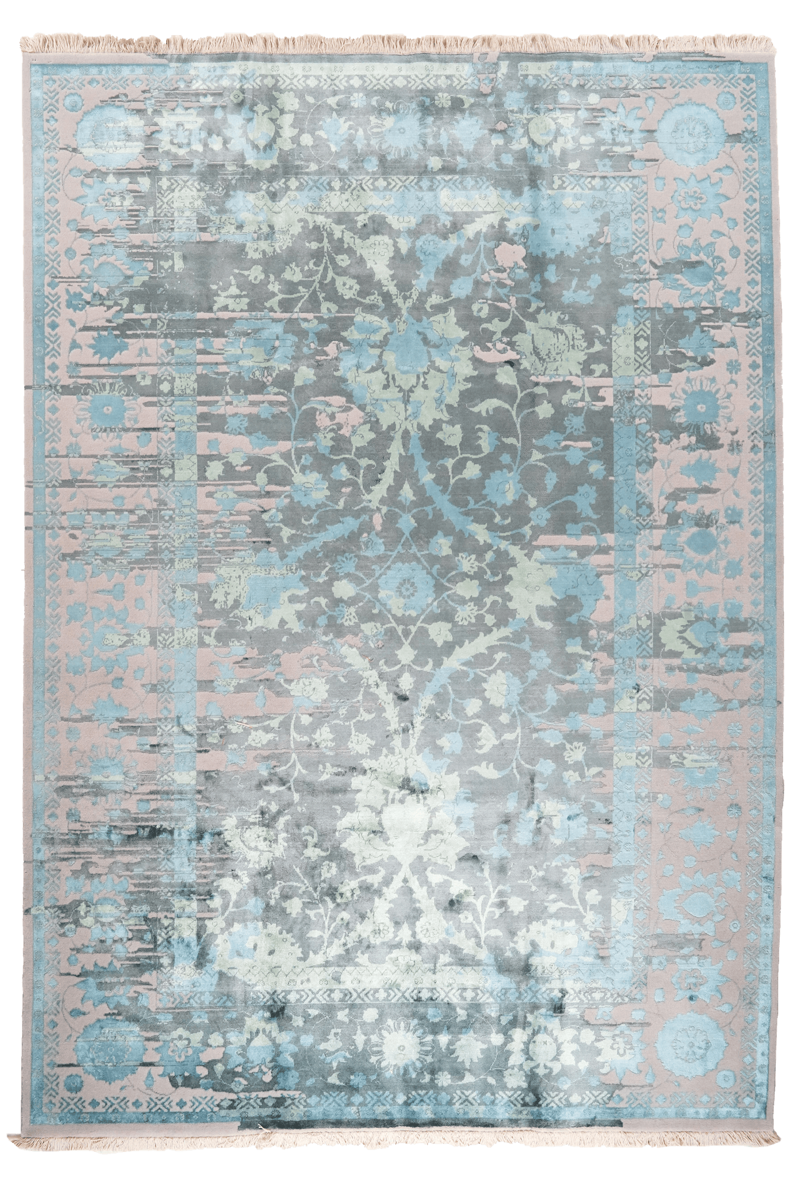 Paradayda — Hand-knotted, 203x291 cm, Blue, 80% Viskose, 20% Baumwolle | Main view