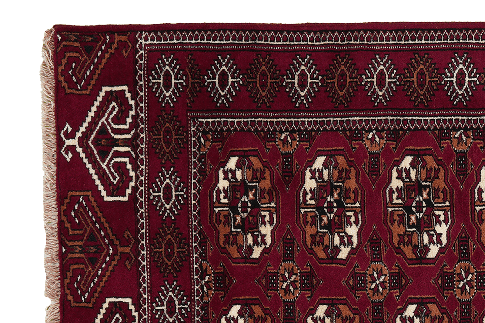 Turkman — Hand-knotted, 102x192 cm, Red, 100% Virgin Wool | View 3
