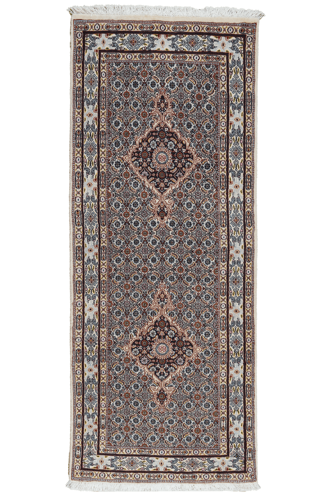 Moud Mahi — Hand-knotted, 76x193 cm, Beige, 100% Virgin Wool | Main view