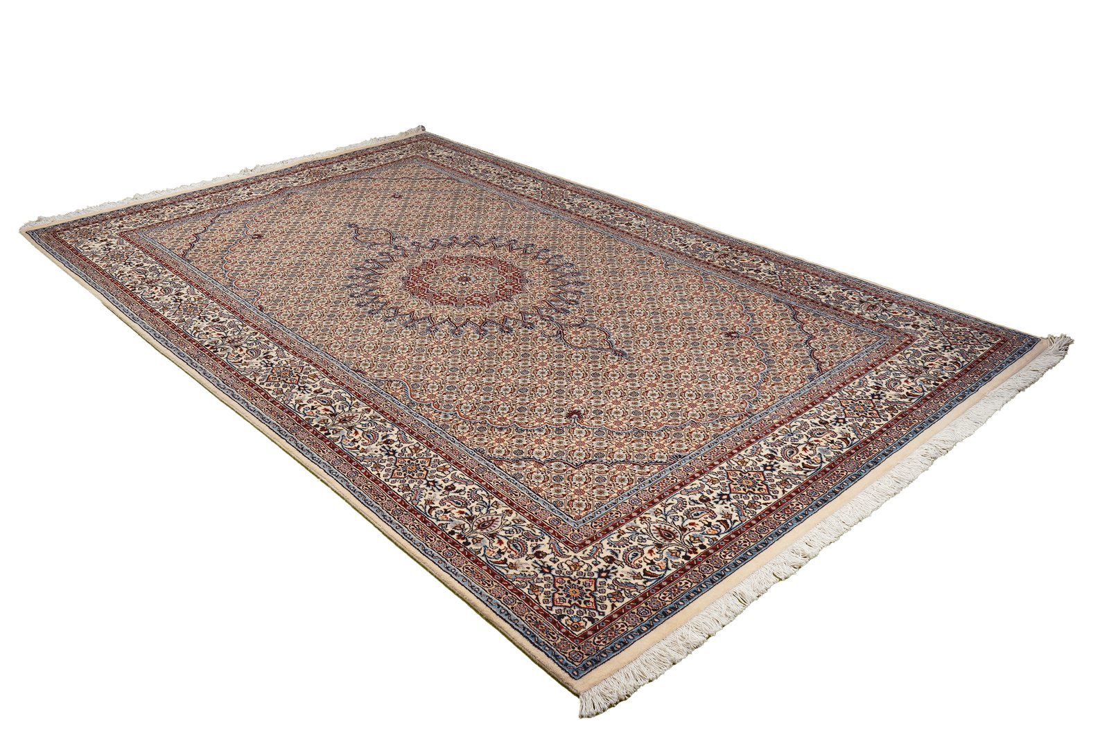 Moud Mahi — Hand-knotted, 194x295 cm, Beige, 100% Virgin Wool | View 4