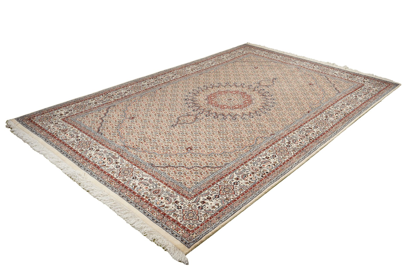 Moud Mahi — Hand-knotted, 194x295 cm, Beige, 100% Virgin Wool | View 5