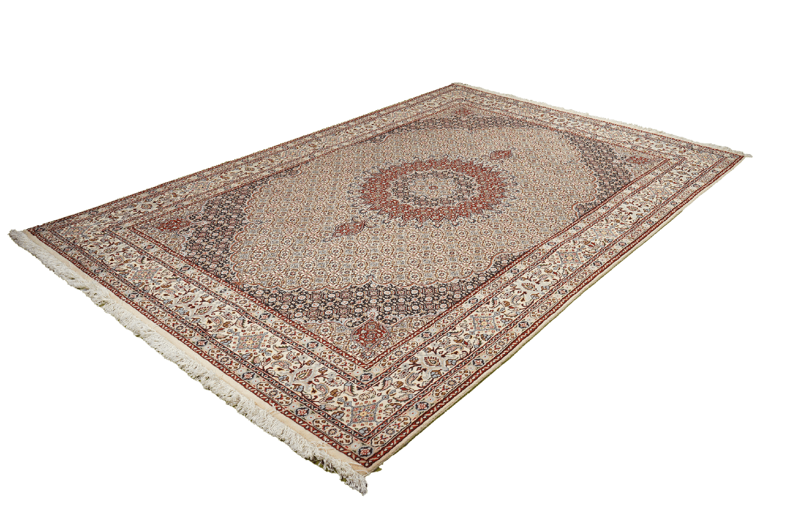 Moud Mahi — Hand-knotted, 195x295 cm, Beige, 100% Virgin Wool | View 4