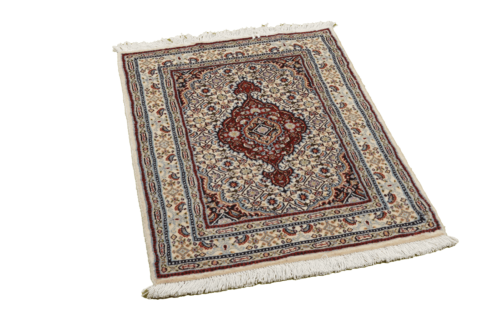 Moud Mahi — Hand-knotted, 59x88 cm, Beige, 100% Virgin Wool | View 4
