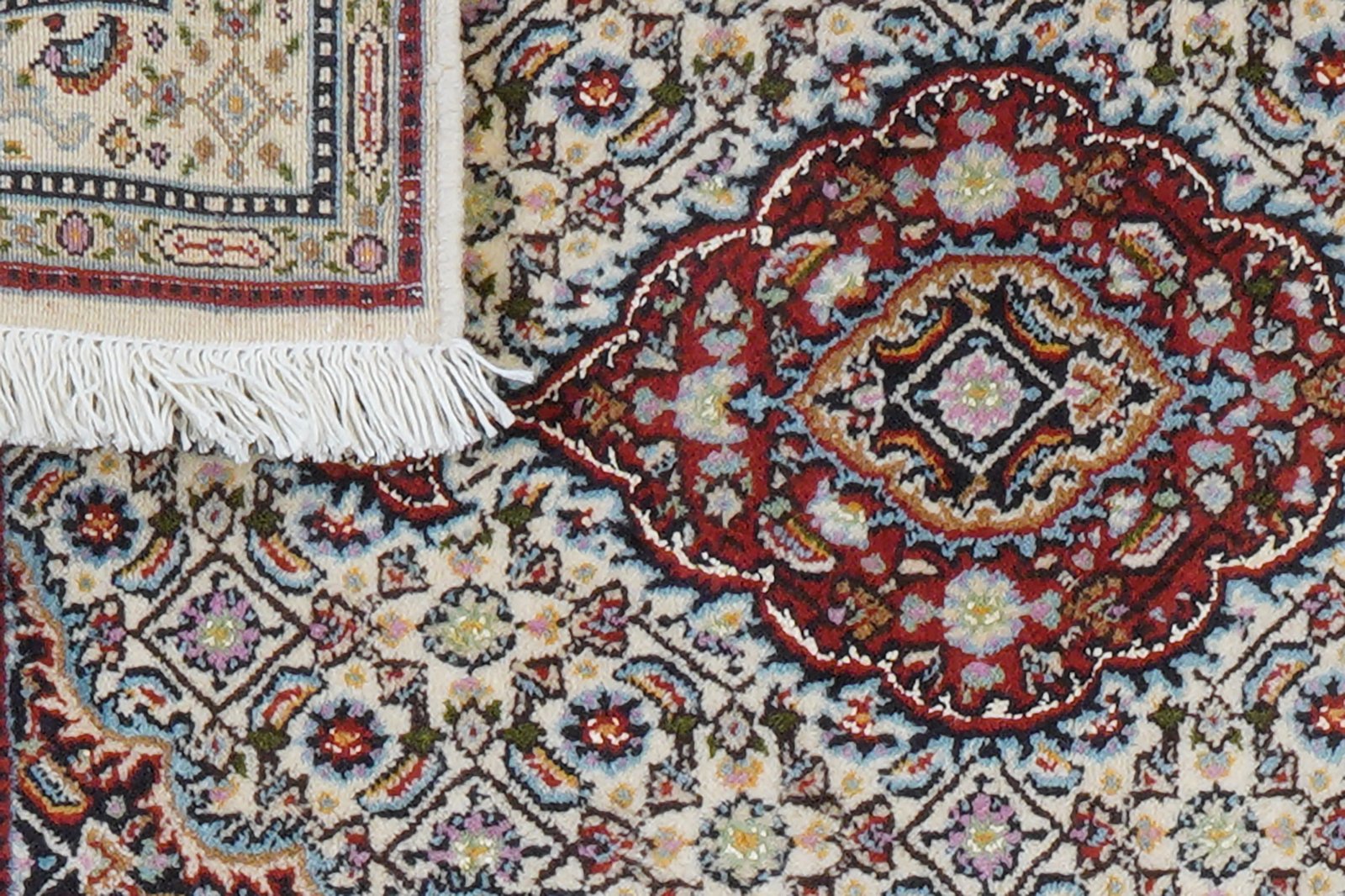 Moud Mahi — Hand-knotted, 59x88 cm, Beige, 100% Virgin Wool | View 7