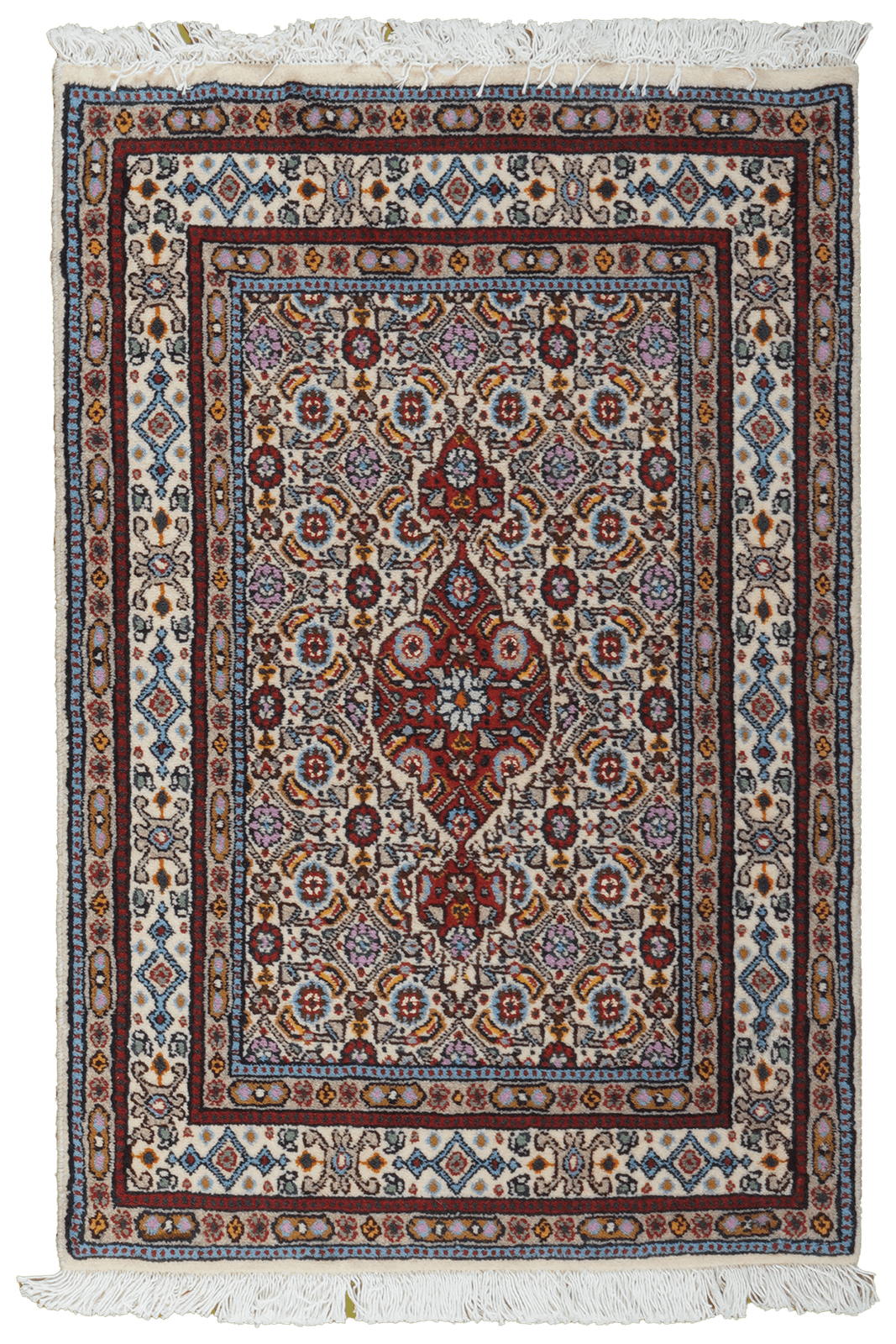Moud Mahi — Hand-knotted, 58x87 cm, Beige, 100% Virgin Wool | Main view