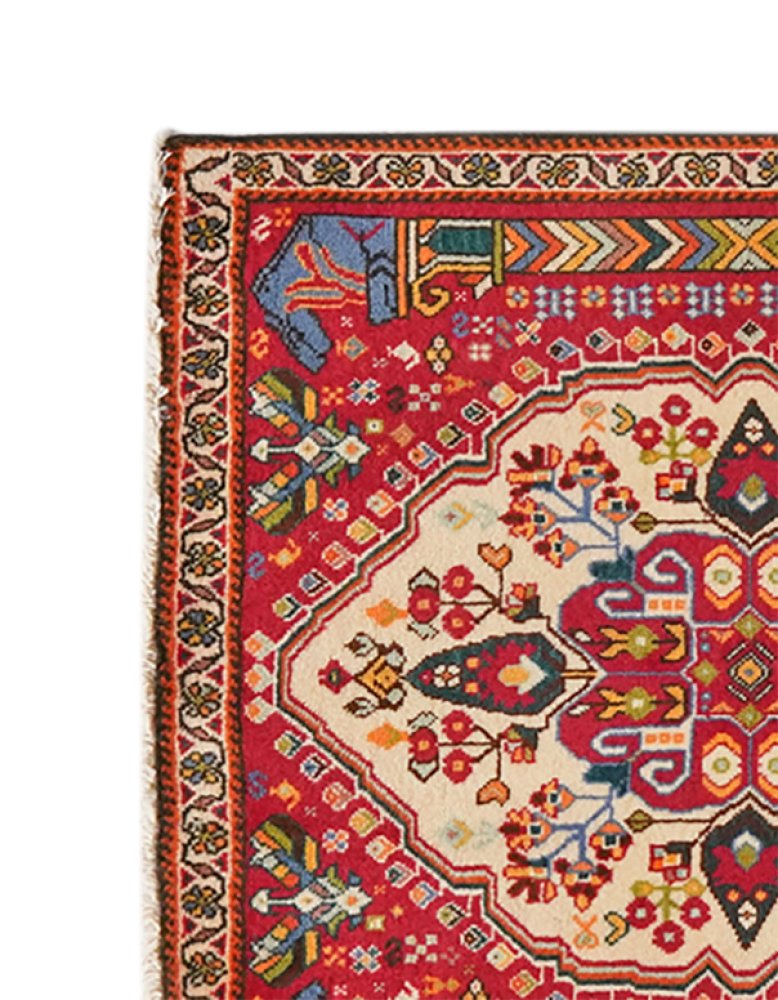 Gashgai — Hand-knotted, 66x69 cm, Red, 100% Virgin Wool | View 3