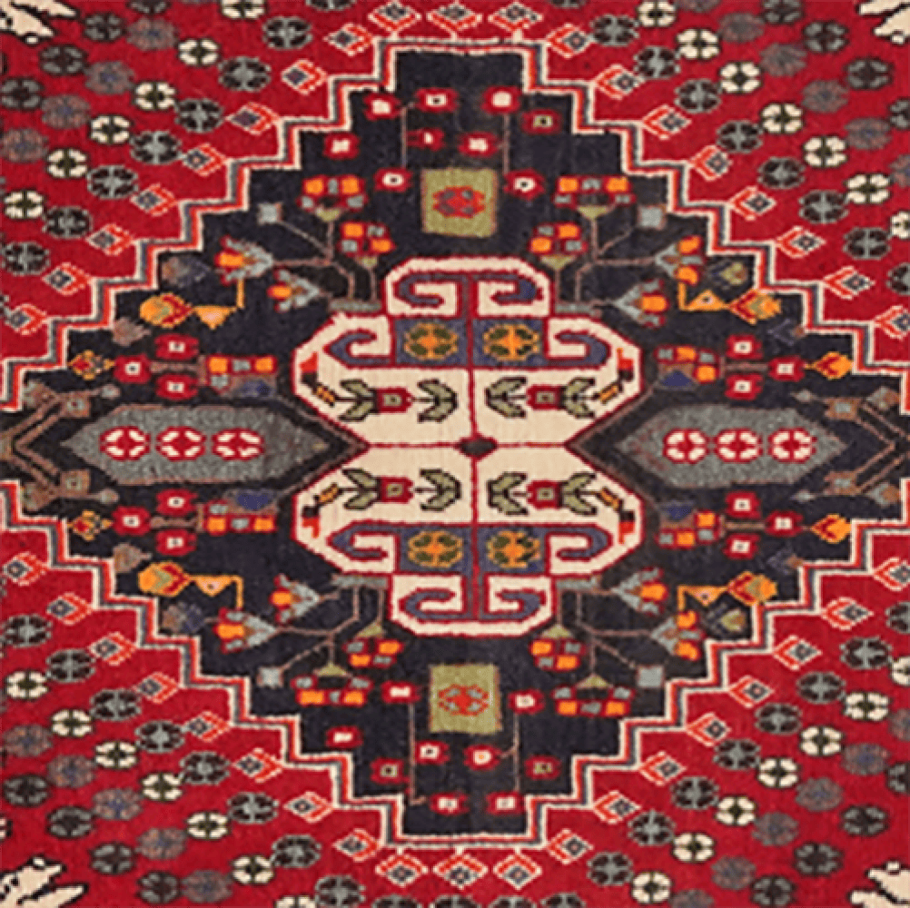 Gashgai — Hand-knotted, 63x59 cm, Red, 100% Virgin Wool | View 4