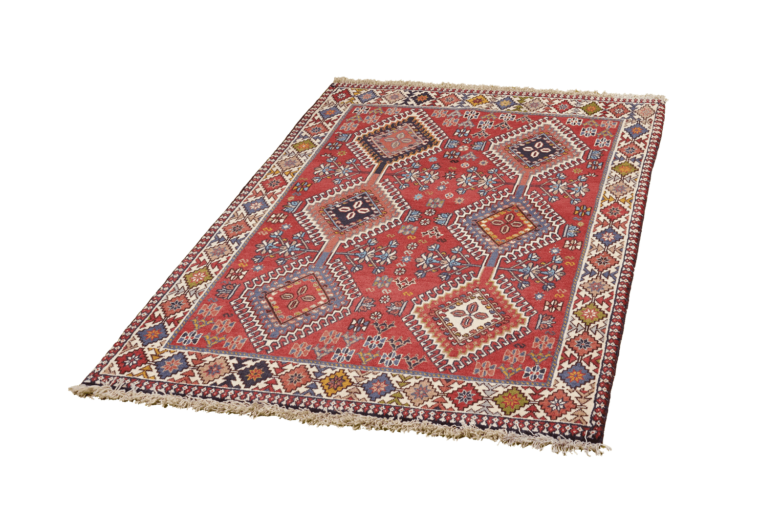 Yalameh — Hand-knotted, 101x142 cm, Red, 100% Virgin Wool | View 5
