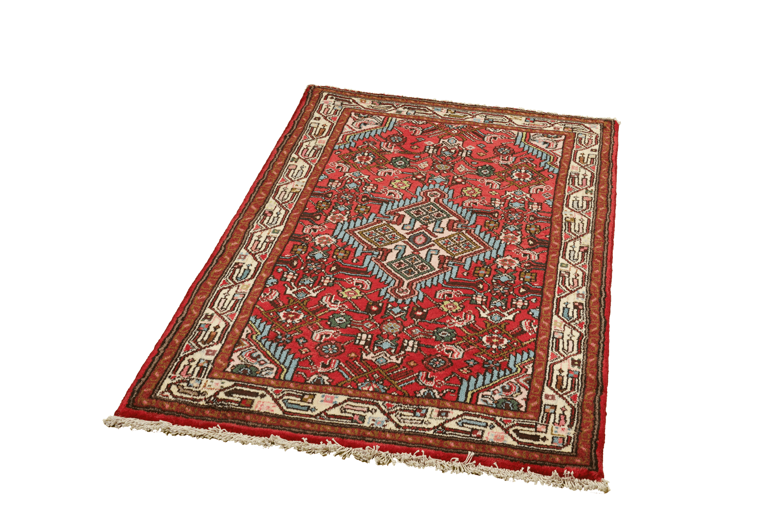 Assadabad — Hand-knotted, 80x129 cm, Red, 100% Virgin Wool | View 5