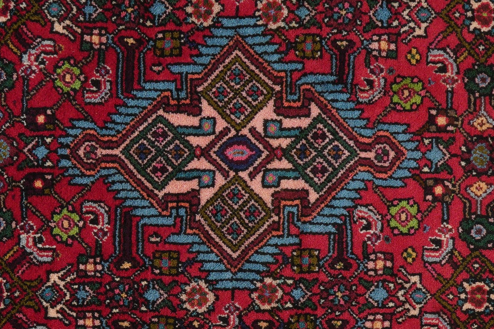 Assadabad — Hand-knotted, 80x129 cm, Red, 100% Virgin Wool | View 7