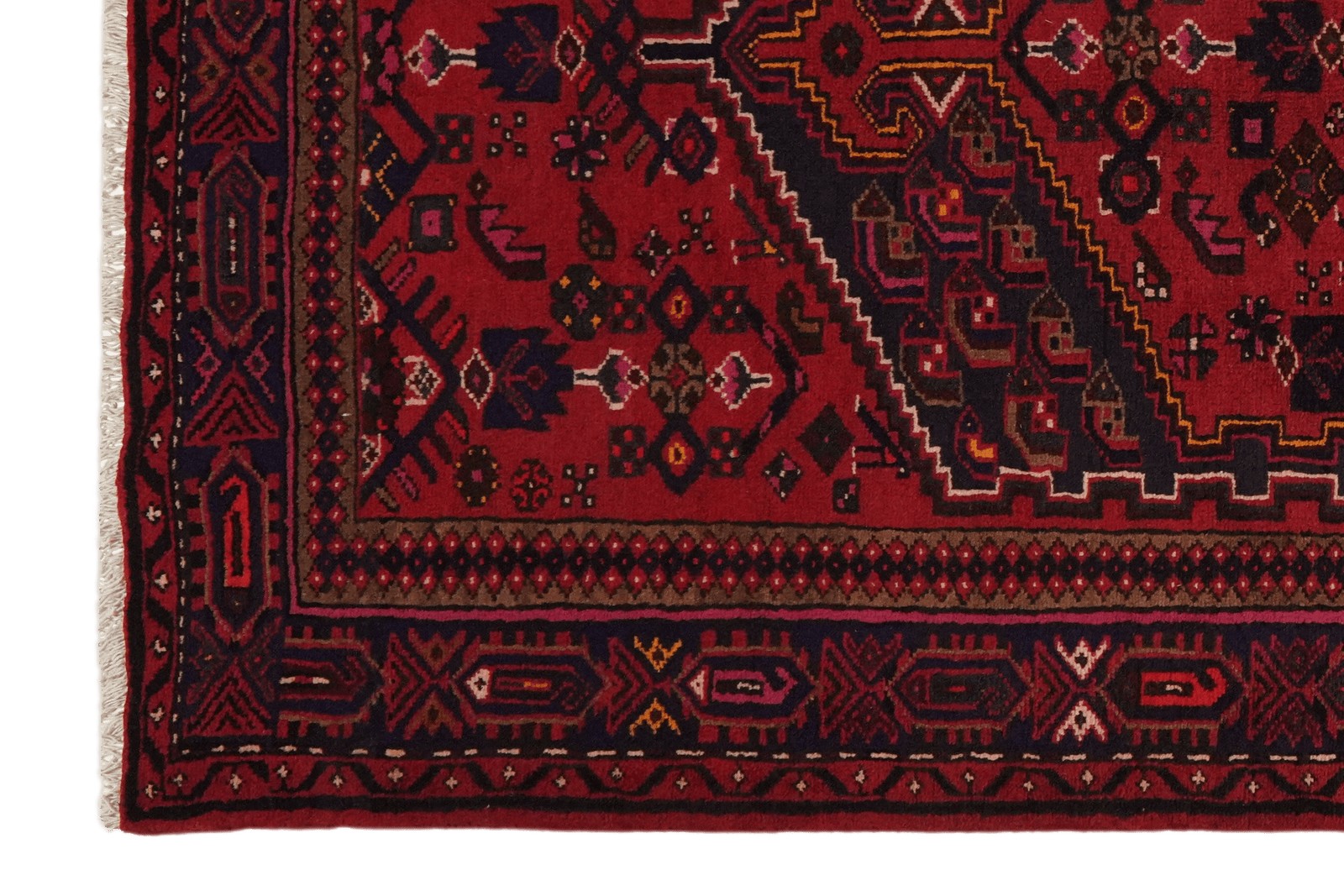Khamseh — Hand-knotted, 139x239 cm, Red, 100% Virgin Wool | View 3