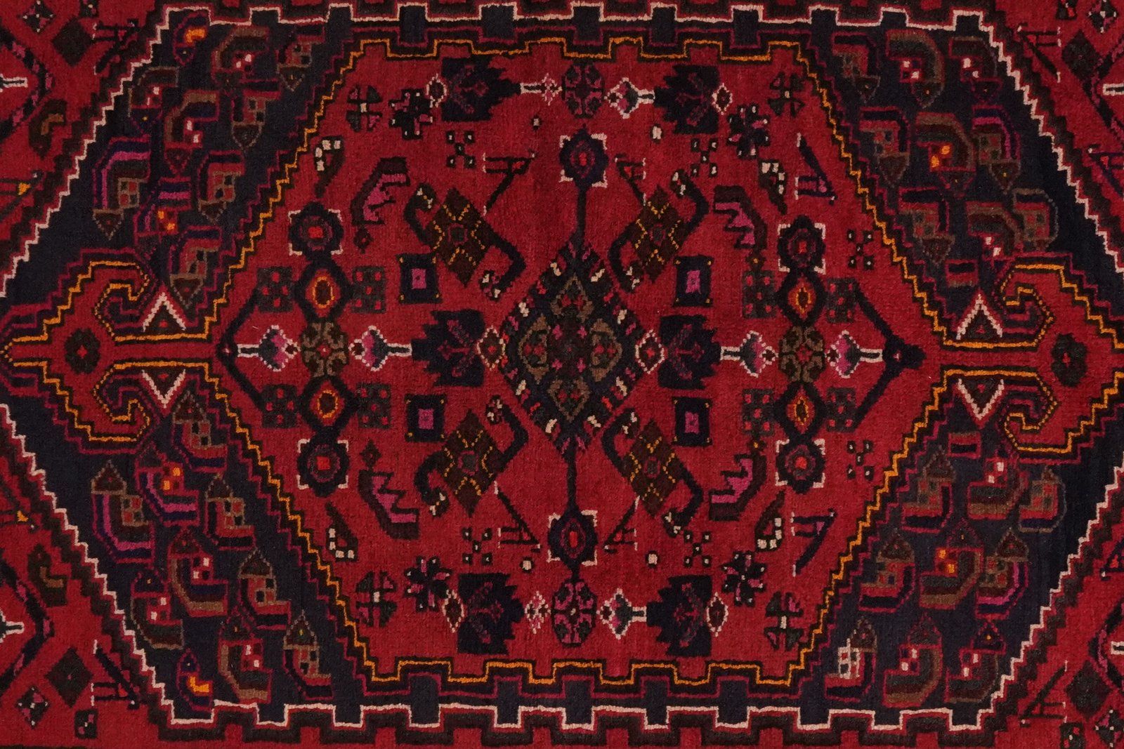 Khamseh — Hand-knotted, 139x239 cm, Red, 100% Virgin Wool | View 4