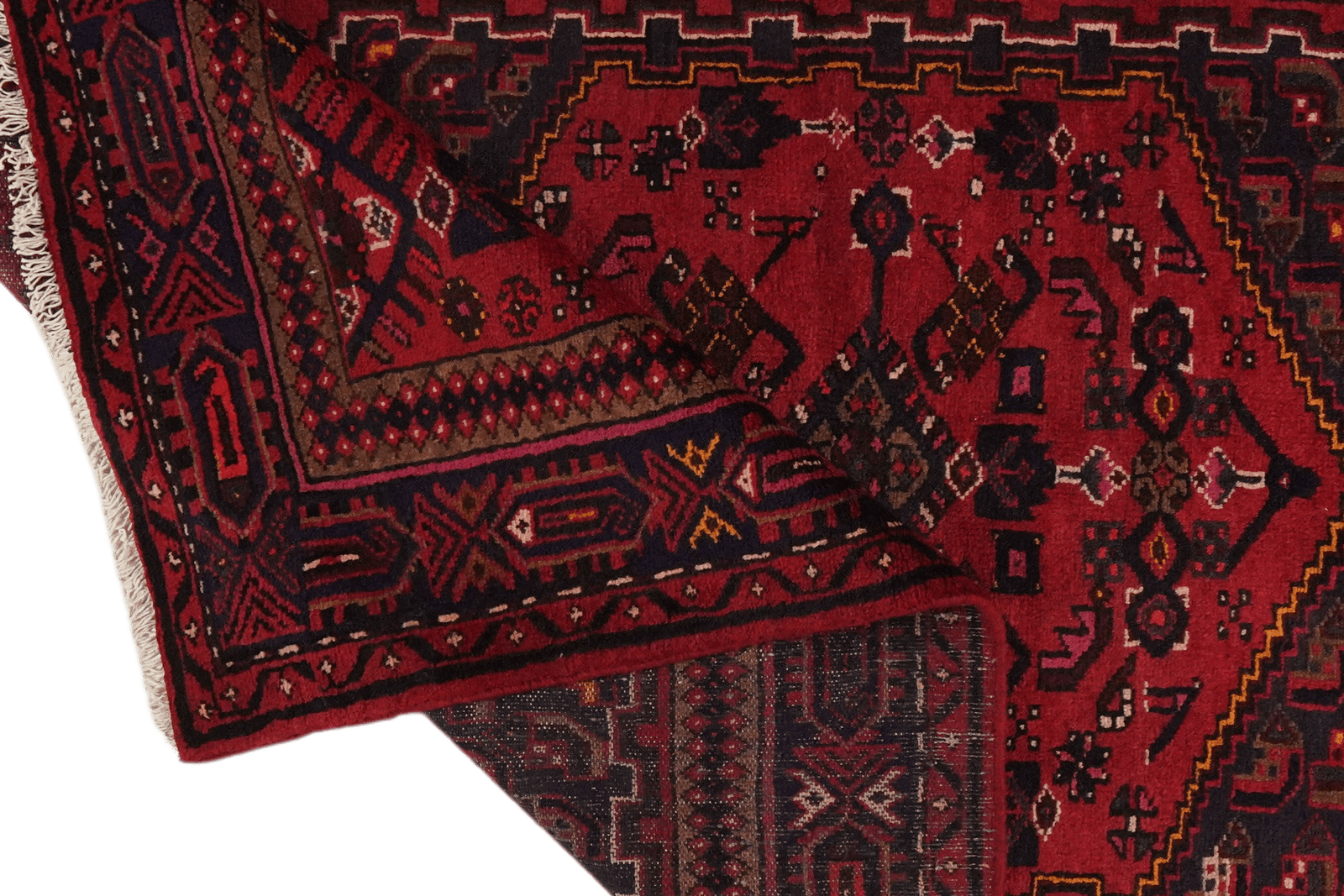 Khamseh — Hand-knotted, 139x239 cm, Red, 100% Virgin Wool | View 7